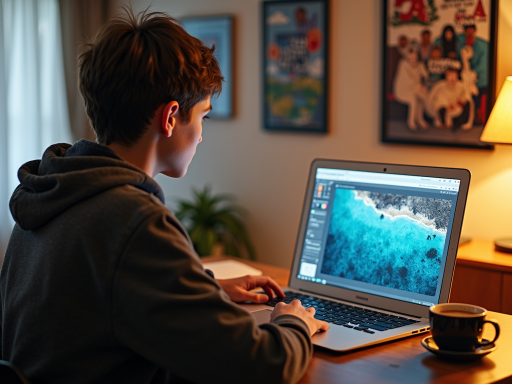 A person using the HiDream Image Generator to create an environmental activism poster.