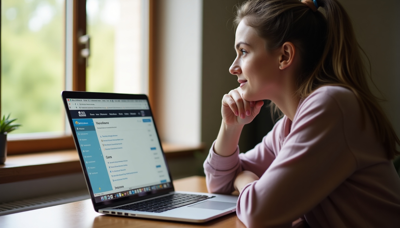 College student searching for volunteer opportunities online