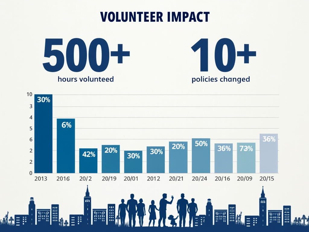 Infographic of volunteer impact