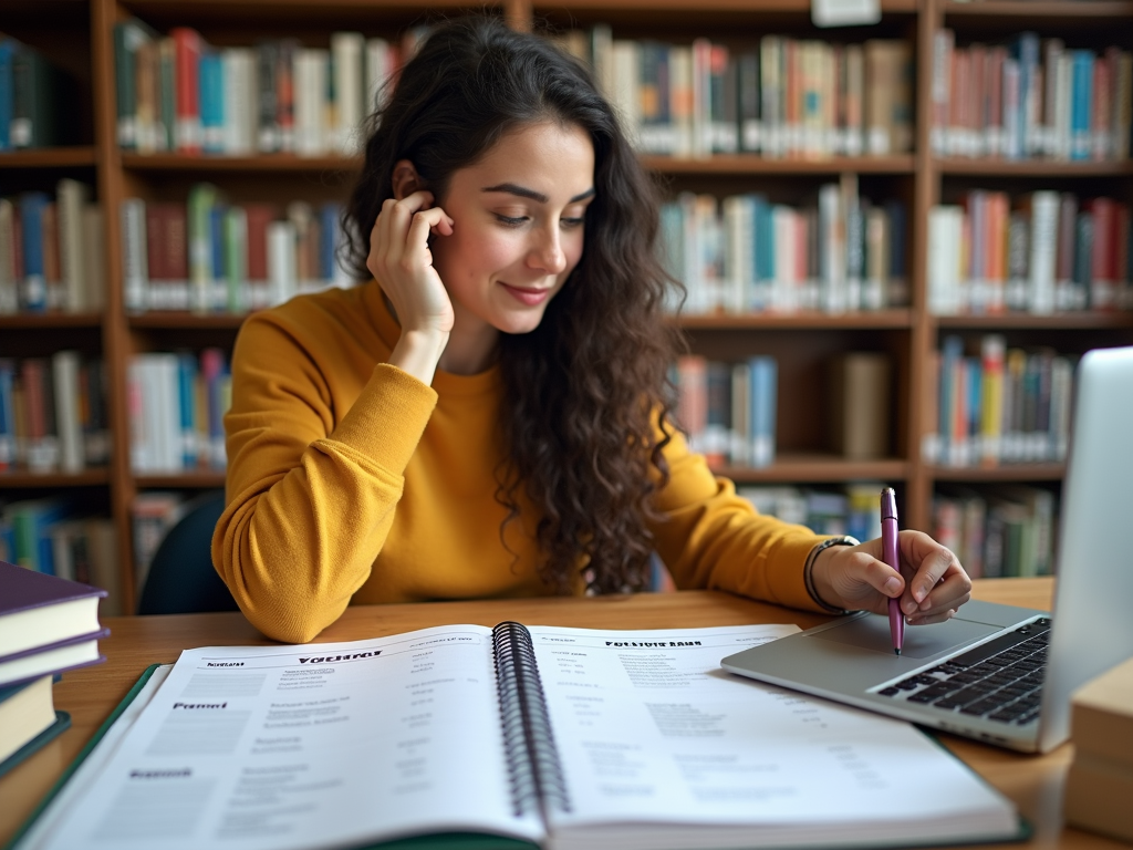 College student planning volunteer schedule