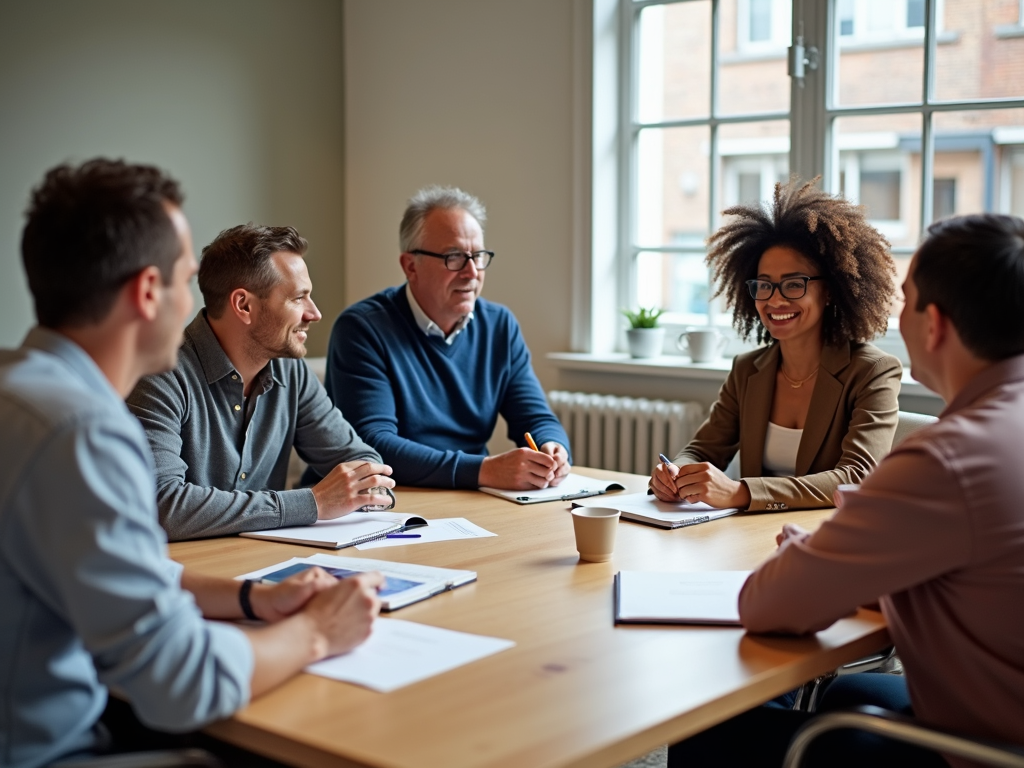 A diverse non-profit board meeting