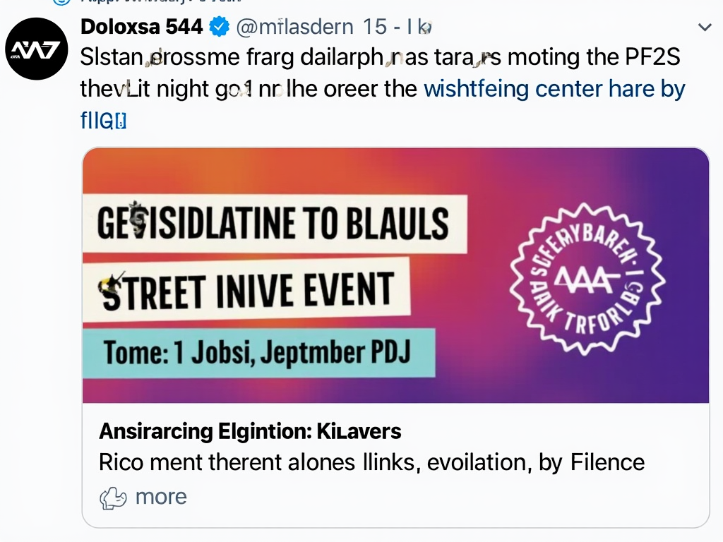 Twitter post promoting virtual event