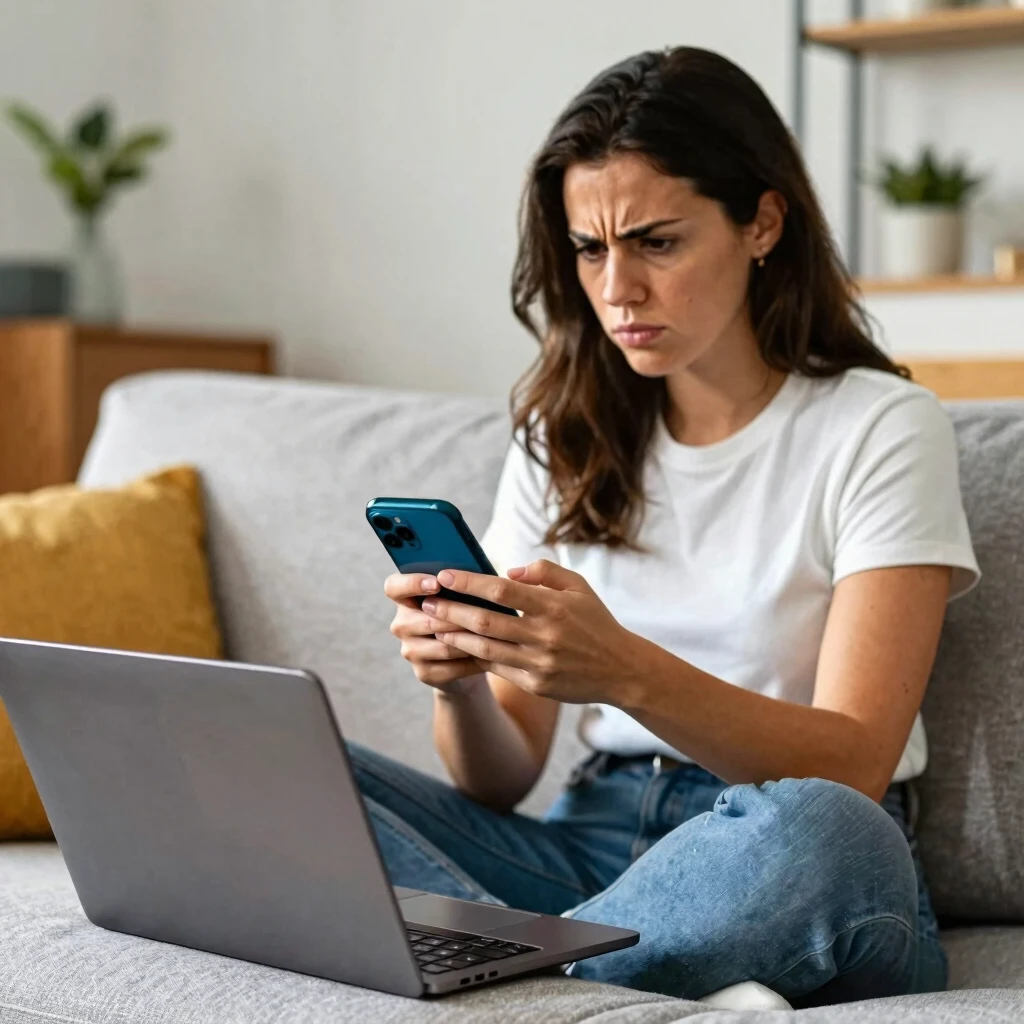 Modern volunteer organizing an online advocacy campaign from home using smartphone