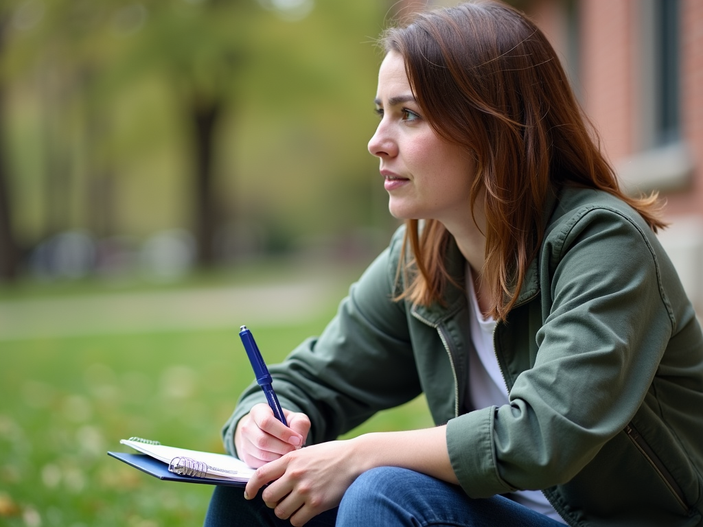 Volunteer reflecting on their experiences