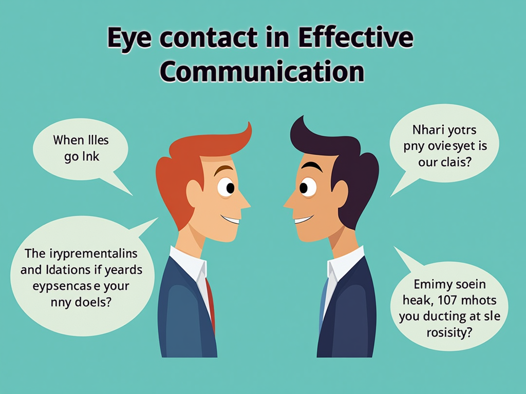 An infographic showing the importance of eye contact.