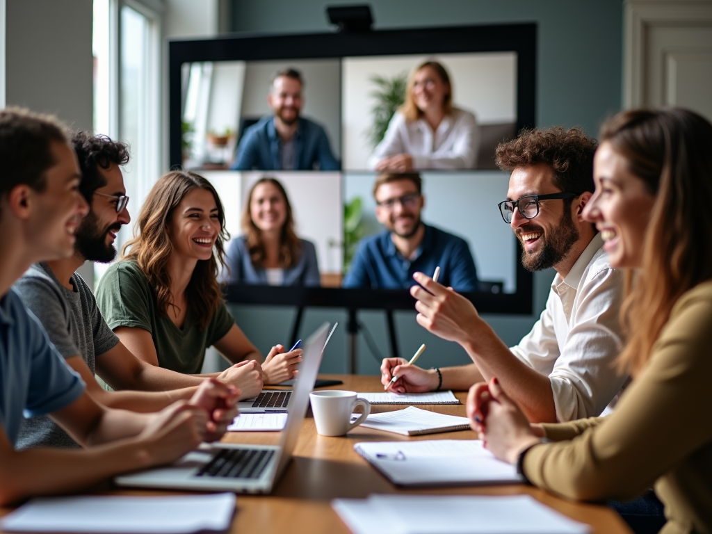 Volunteers collaborating online