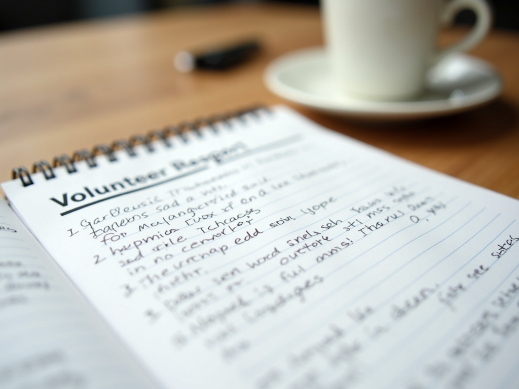 Volunteer’s advocacy planning notebook