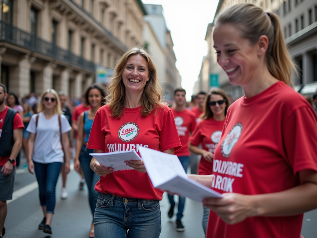 Volunteers engaging with the community
