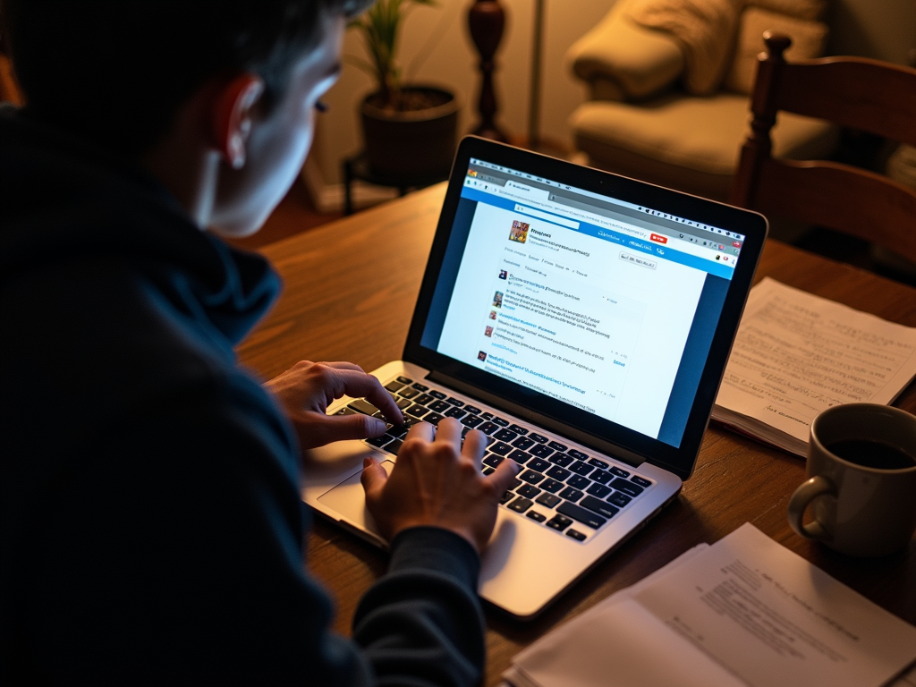 Volunteer sharing campaign updates online