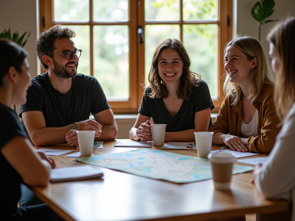 Volunteers bond over shared purpose and progress.
