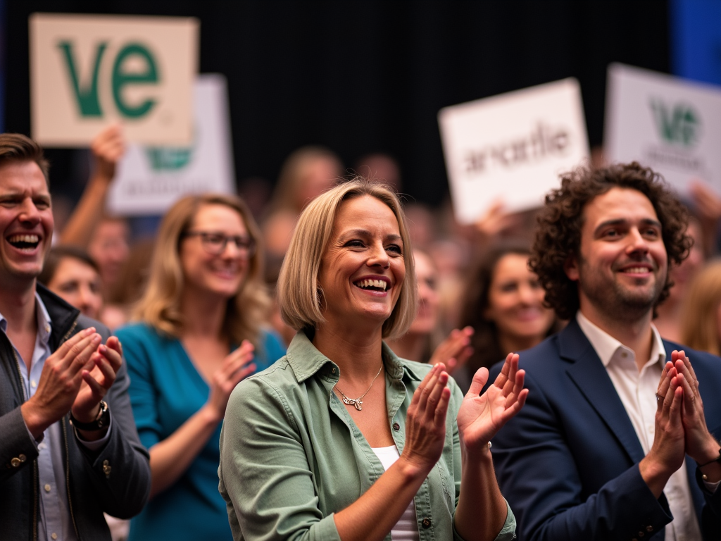 Crowd at non-profit event