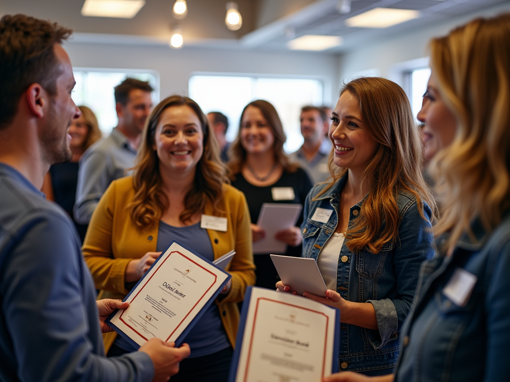 A group of volunteers being recognized for their hard work during a campaign event