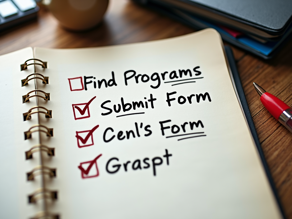 Checklist for applying to scholarships