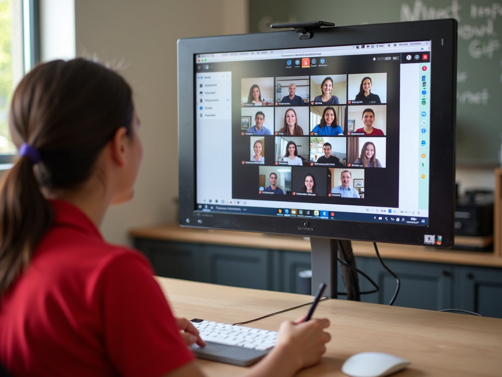 Volunteer engaging in virtual volunteering.