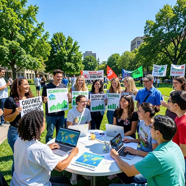 Environmental Advocates Using WRI Data at Community Event