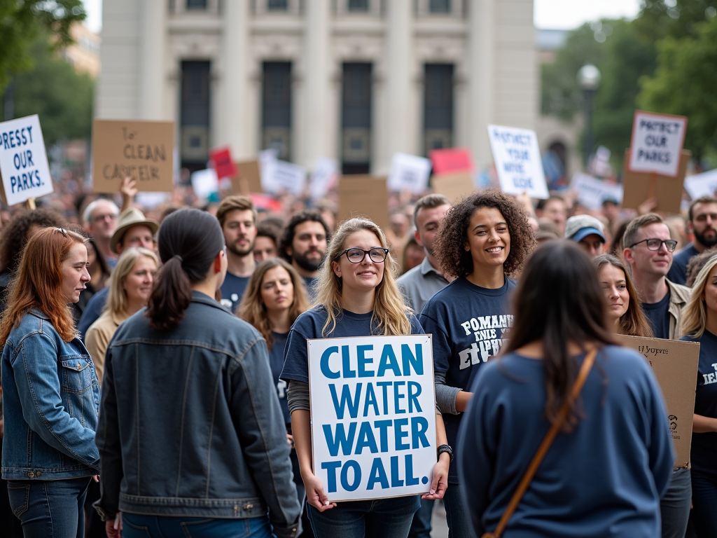 Volunteers organizing a community rally for advocacy