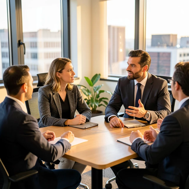 Team members engaging in an empathetic workplace discussion with active listening