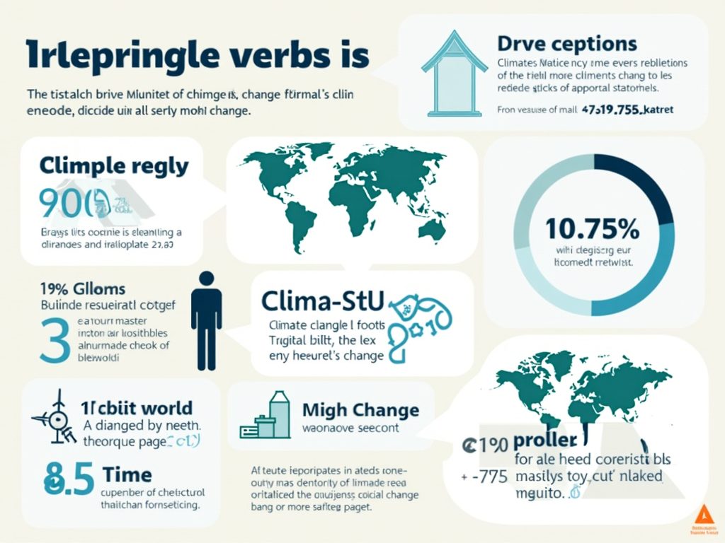 Infographic on social media showing climate change impacts with charts and statistics.