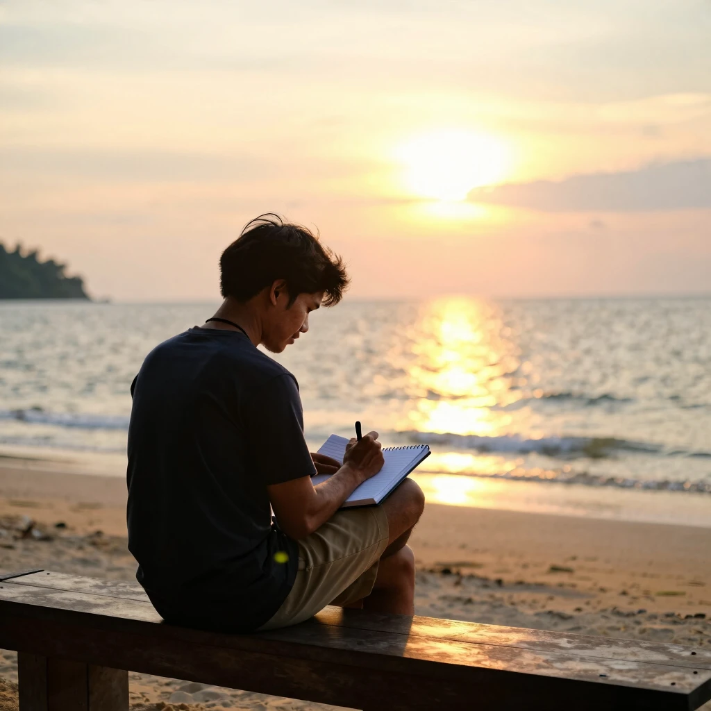 Volunteer reflecting on personal growth after international volunteering abroad