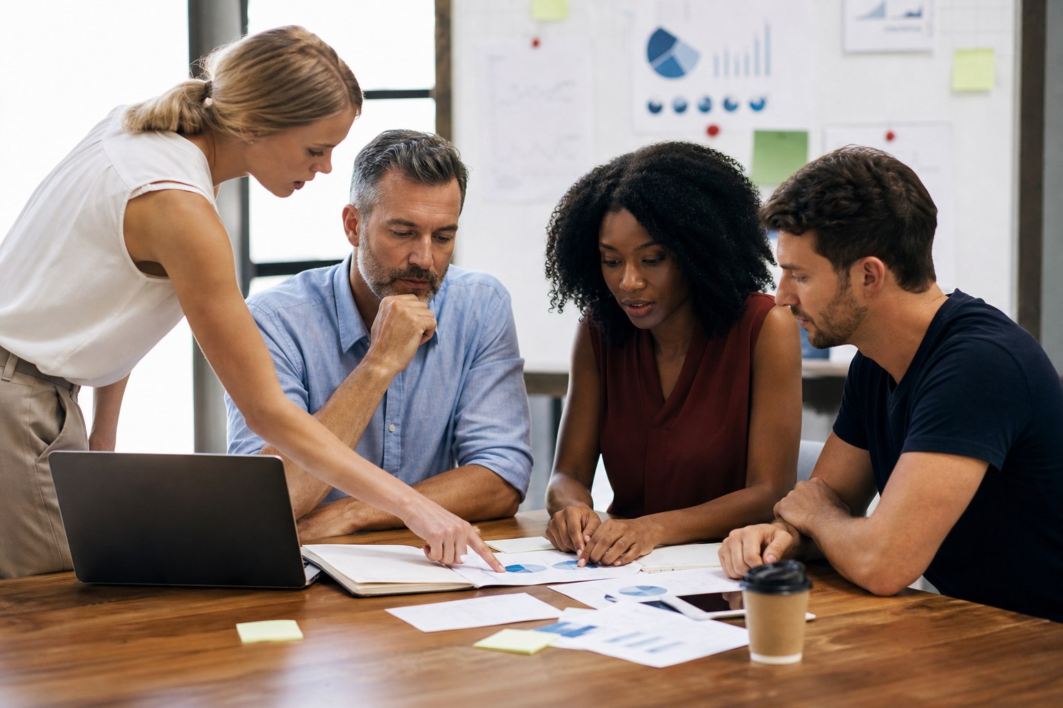 Expert team analyzing data to maximize donations through effective marketing
