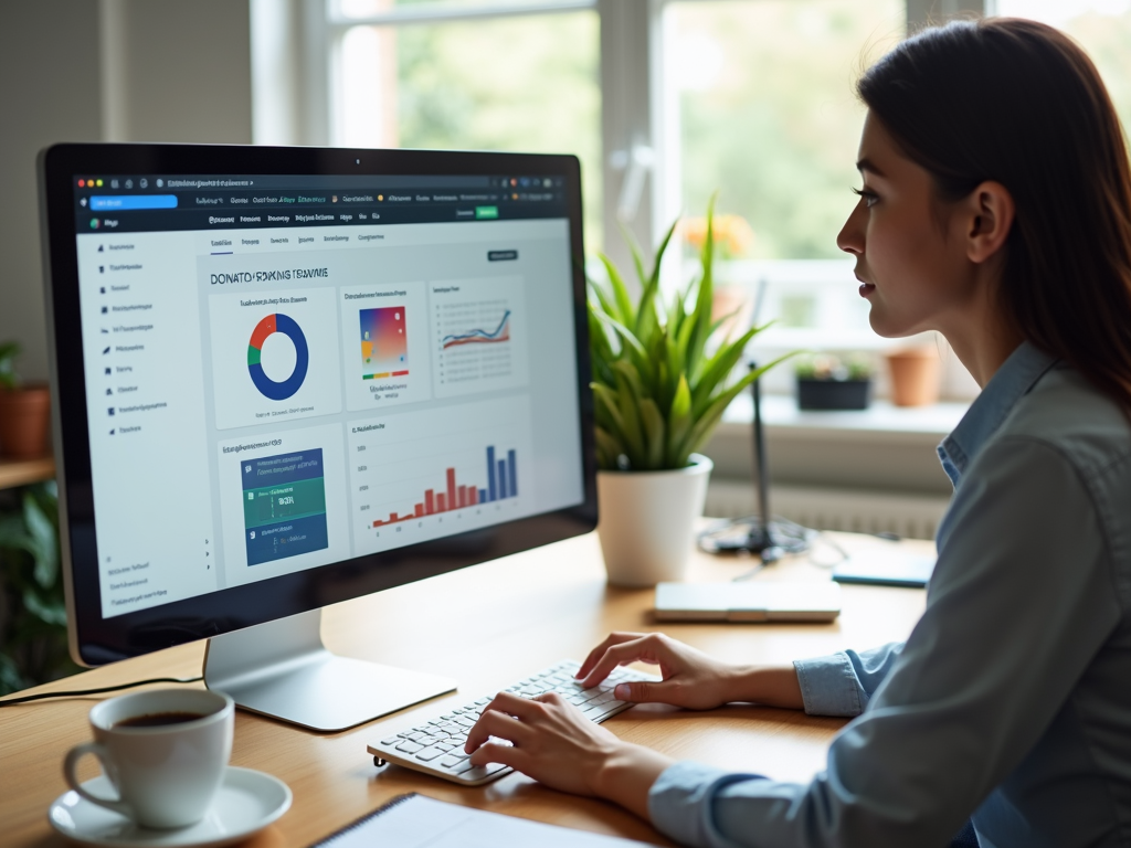 Nonprofit staff tracking finances online