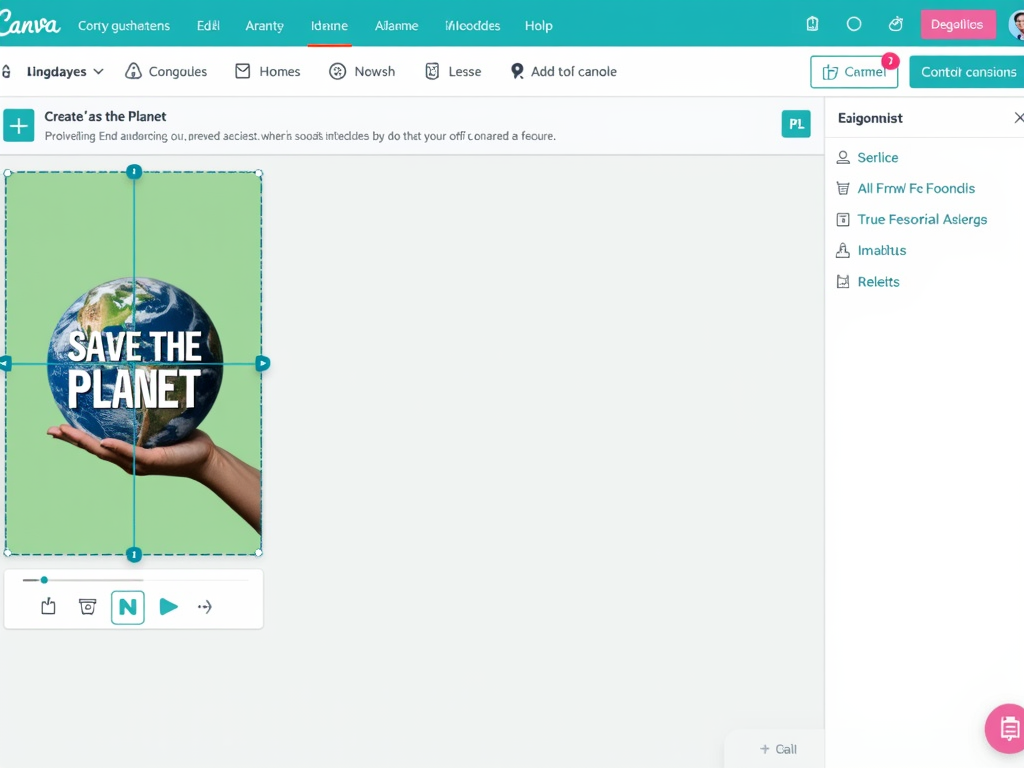 Creating a graphic in Canva for advocacy campaign
