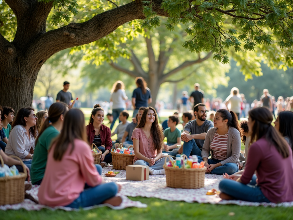 Volunteers enjoying a thank-you picnic