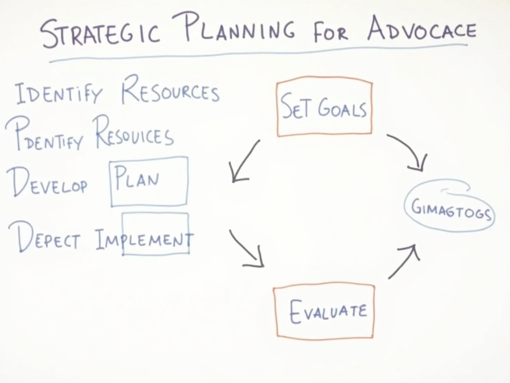 Strategic planning flowchart for advocacy