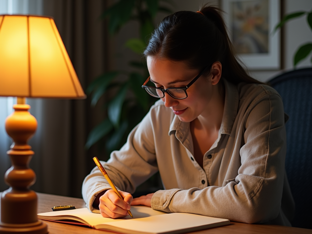 Volunteer writing about their experience.
