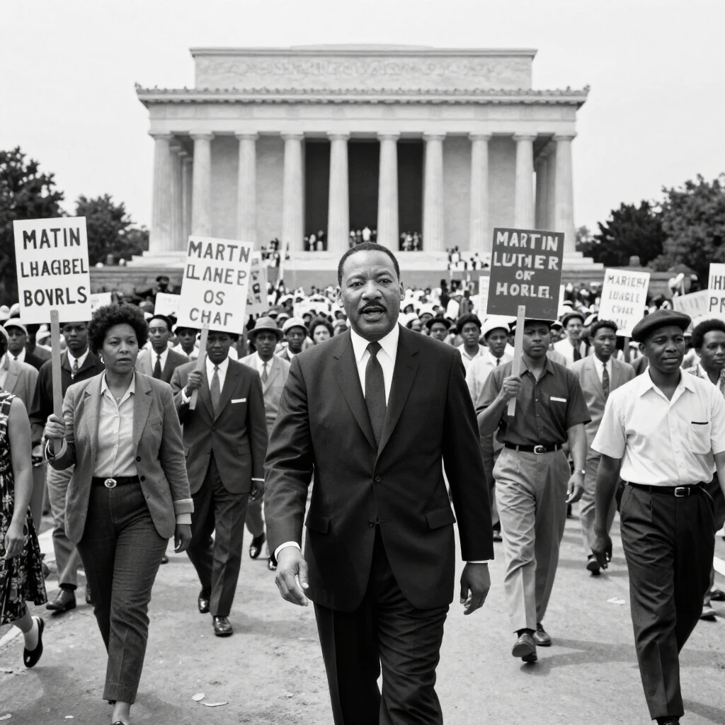Martin Luther King Jr. leading the March on Washington