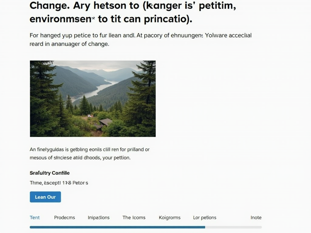Change.org petition page for environmental protection