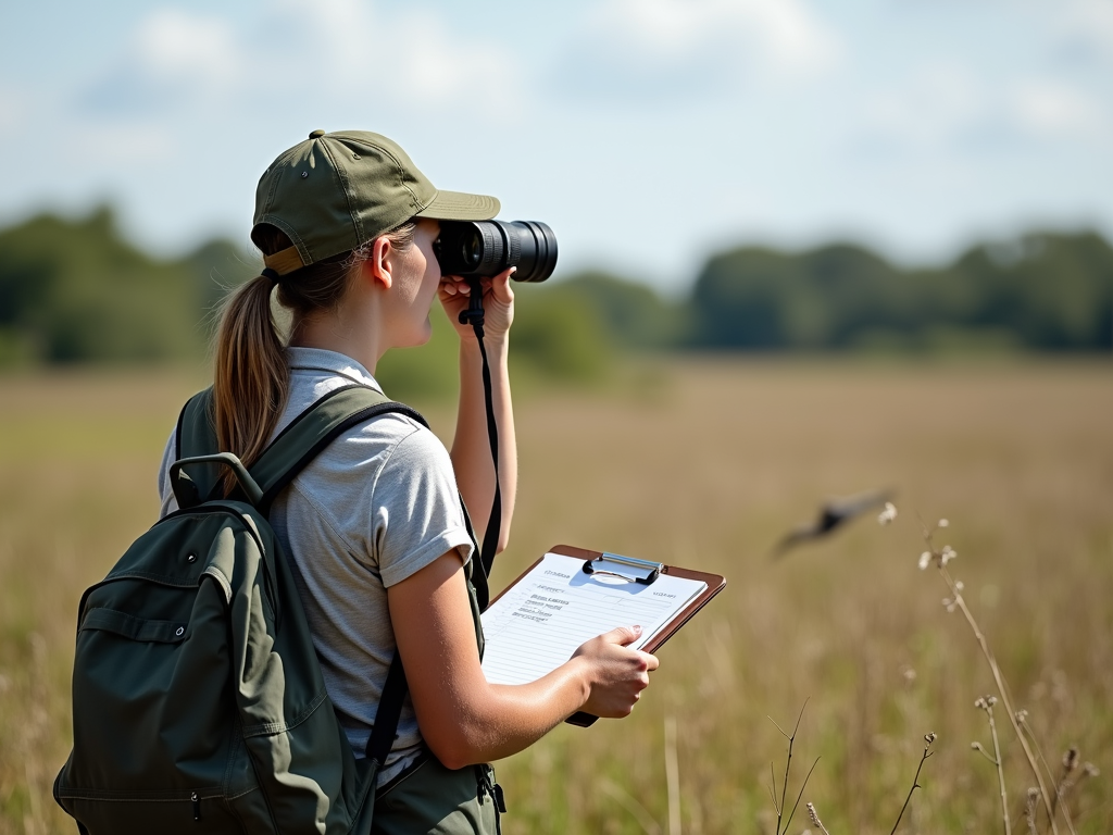 Volunteer monitoring wildlife