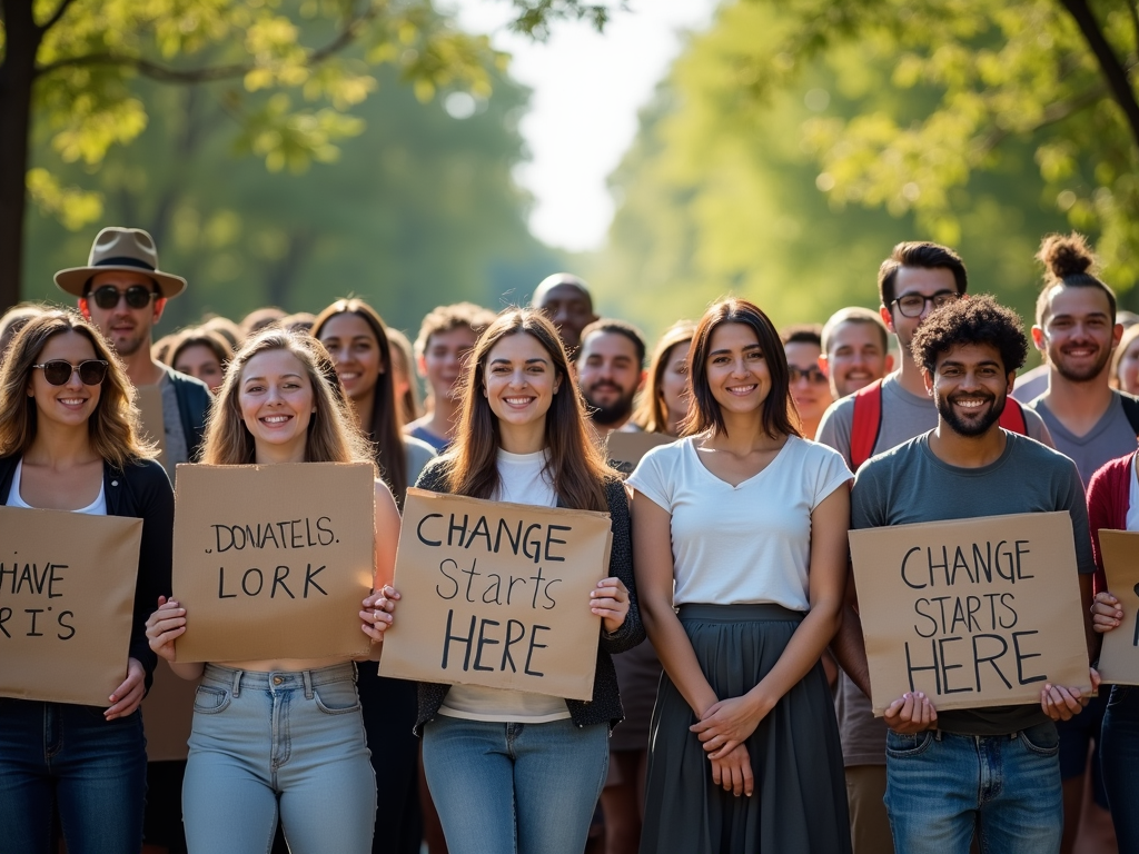 Group of advocates at a community event