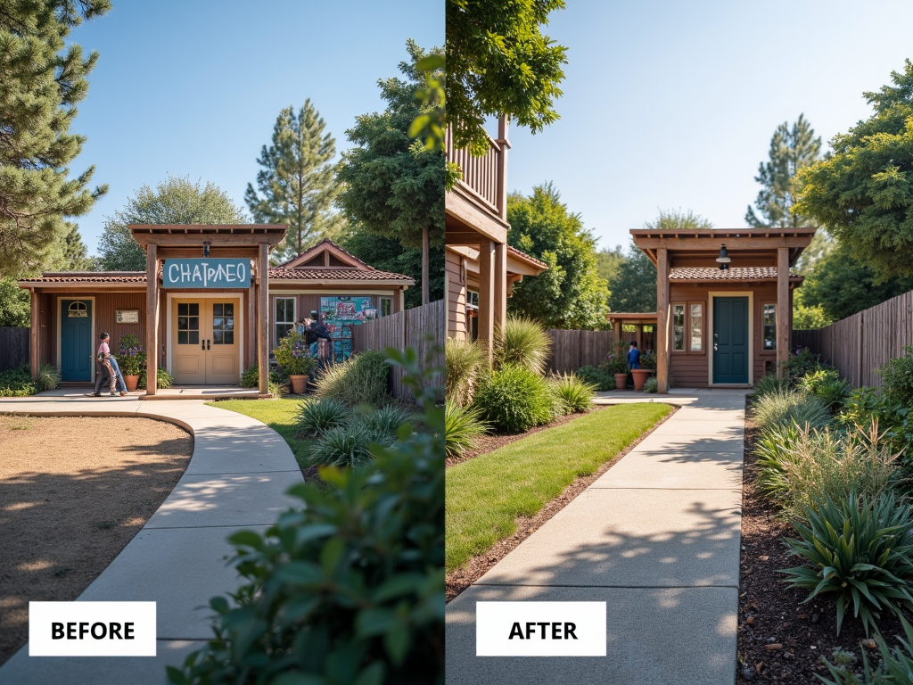 Transformation of a community space by volunteers