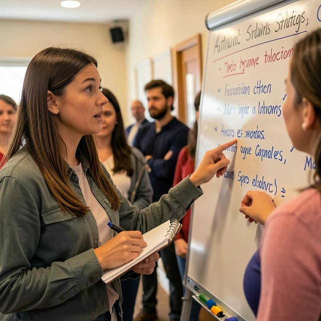 Volunteer participating in an advocacy training session