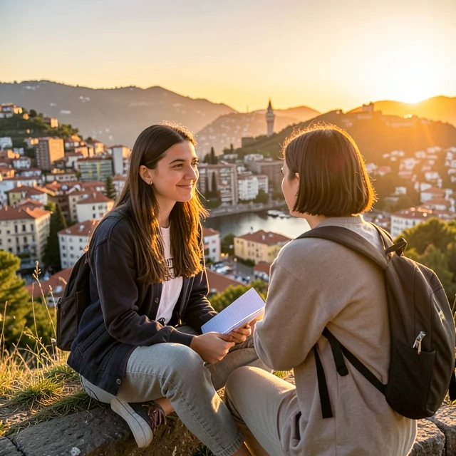 College student reflecting during volunteer abroad experience