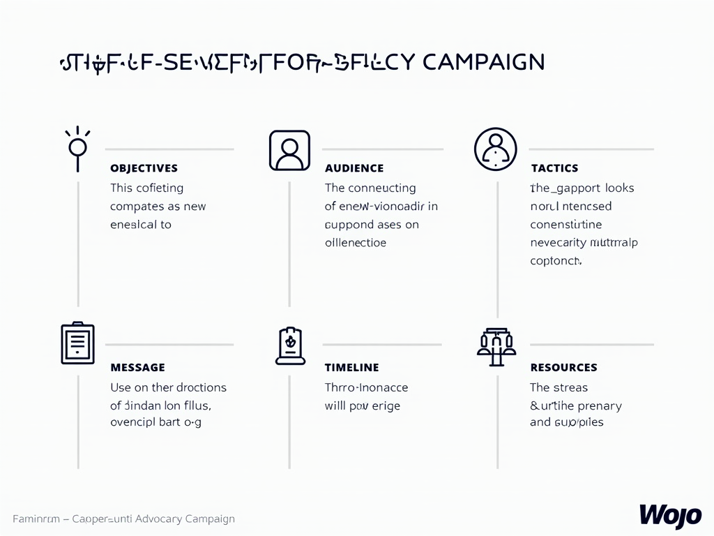 Infographic of advocacy campaign structure