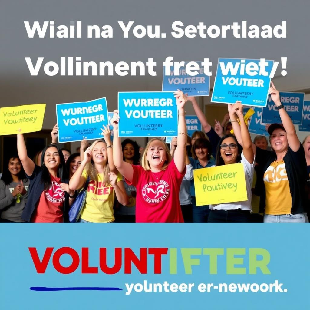 Volunteers celebrating a successful campaign