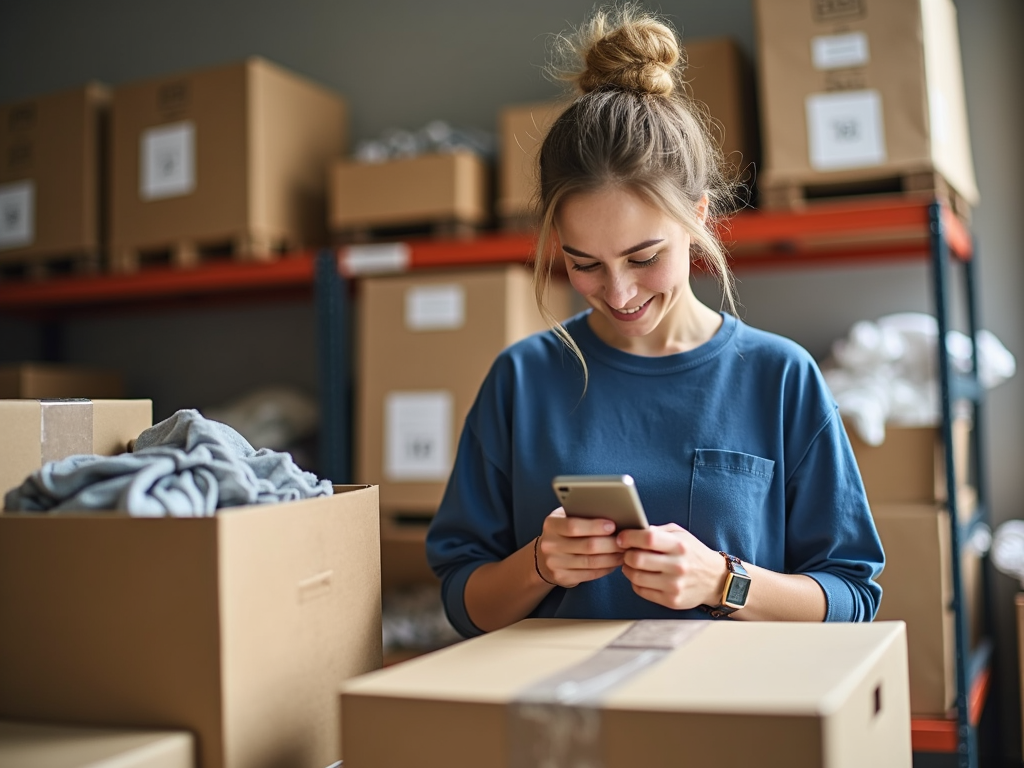 Volunteer using technology to stay connected