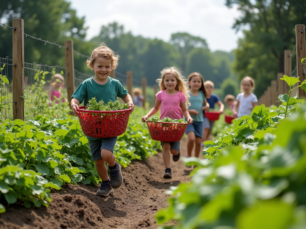 People harvesting a community garden, showing the rewards of civic engagement.