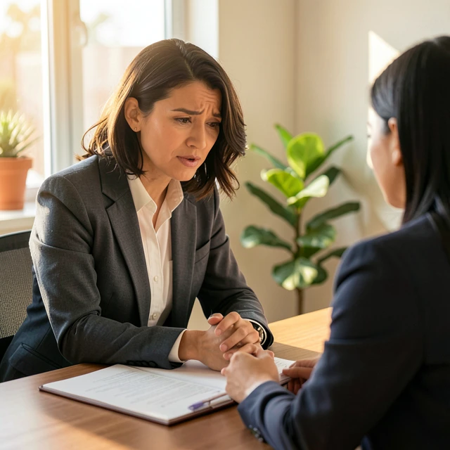 Empathetic leader supporting an employee in a one-on-one meeting
