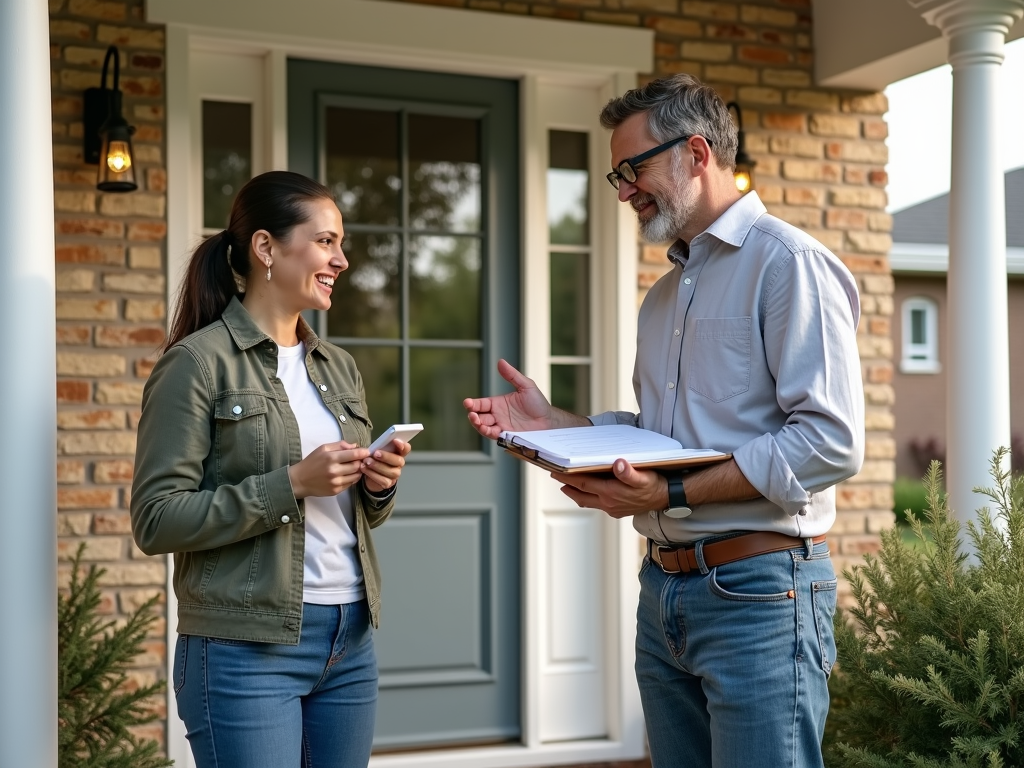 Volunteer canvassing door-to-door for a grassroots cause.