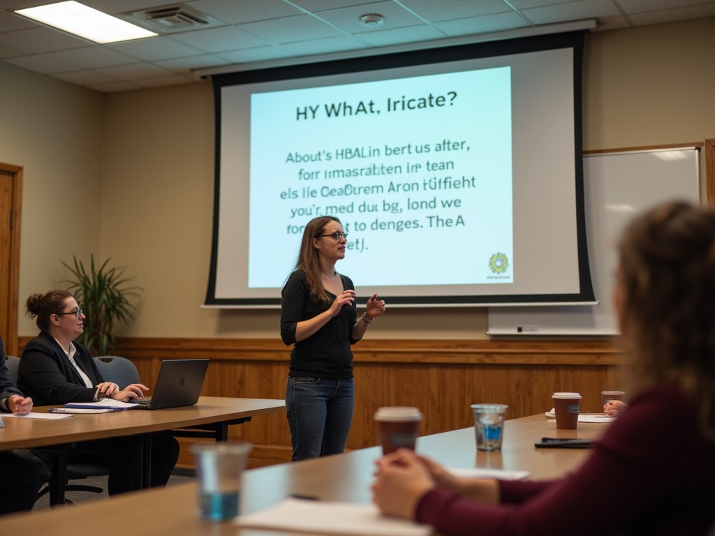 Volunteer Sarah speaking at a climate advocacy event.