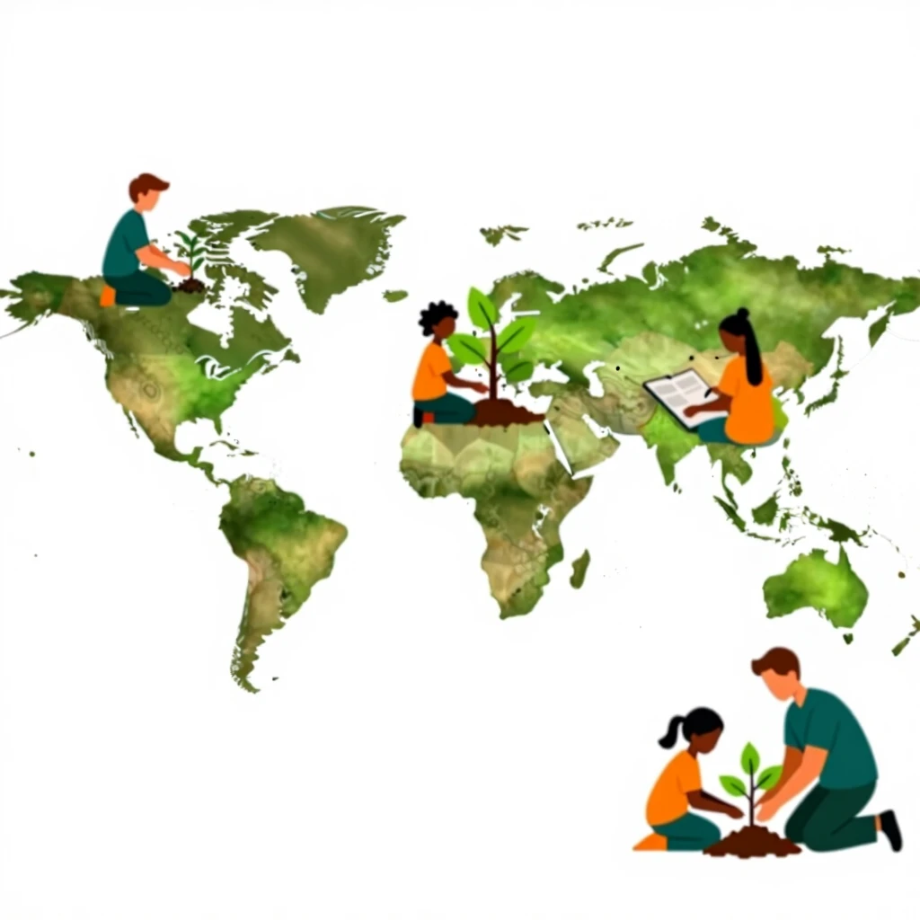 Global map of service learning projects around the world