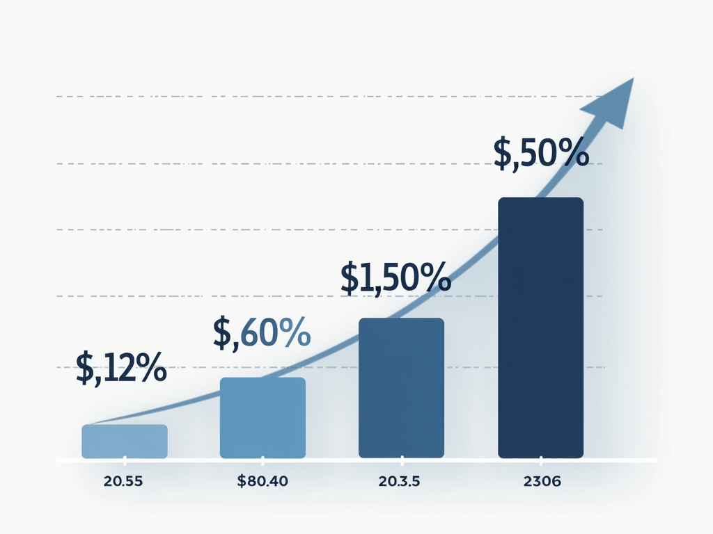 Financial growth chart of a non-profit organization