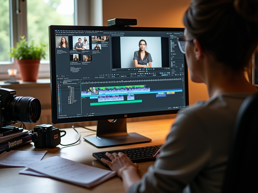 Person creating advocacy video content