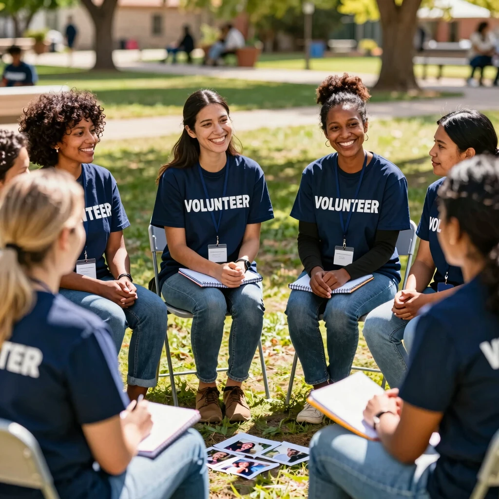 Group sharing stories in a community circle