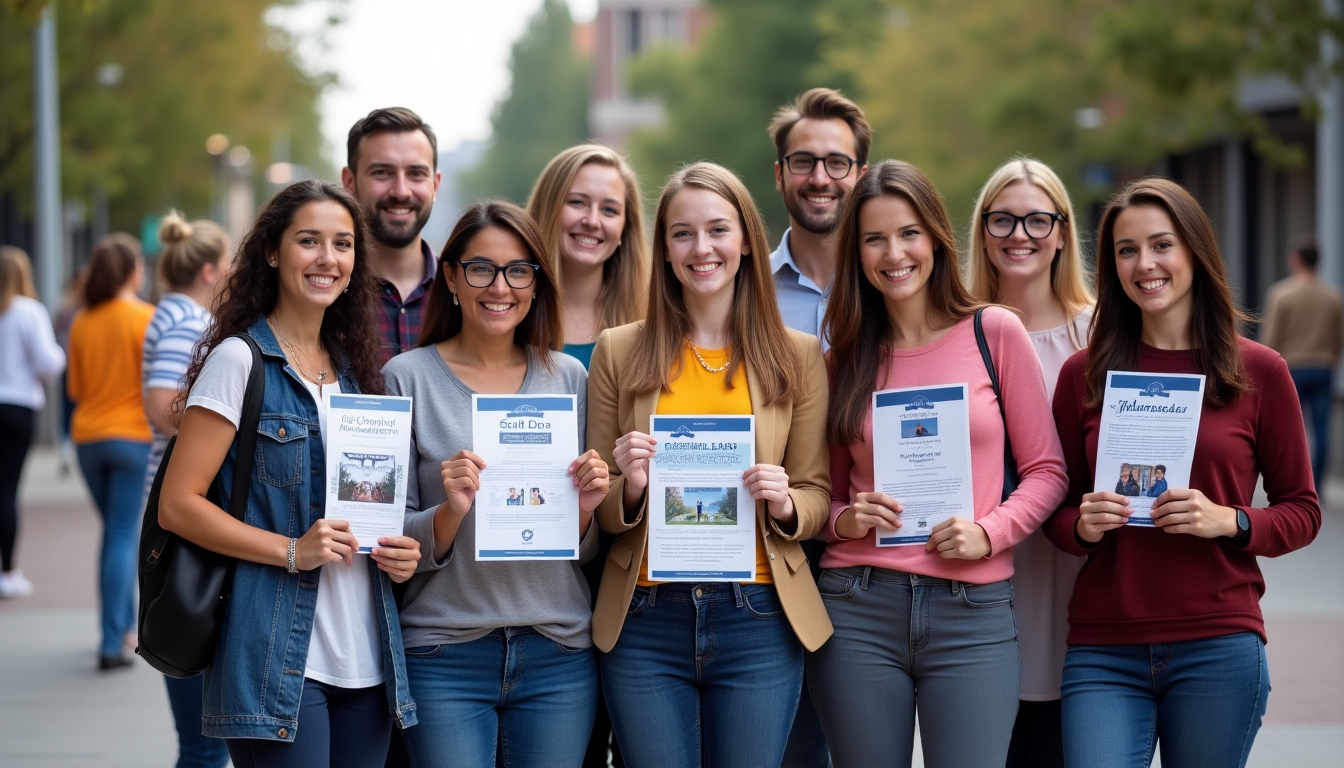 Volunteer team for advocacy campaign