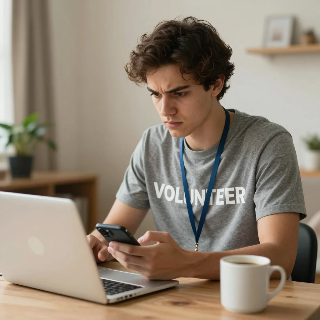 Dedicated volunteer managing social media for advocacy efforts
