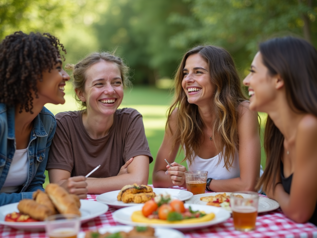 Volunteers bonding at a social event